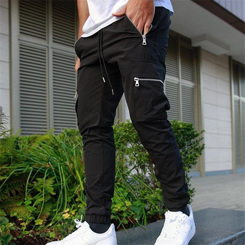Men’s Slim Fit Jogger Sweatpants – Multi-Pocket Zipper Track Pants for Casual & Workout Wear eprolo