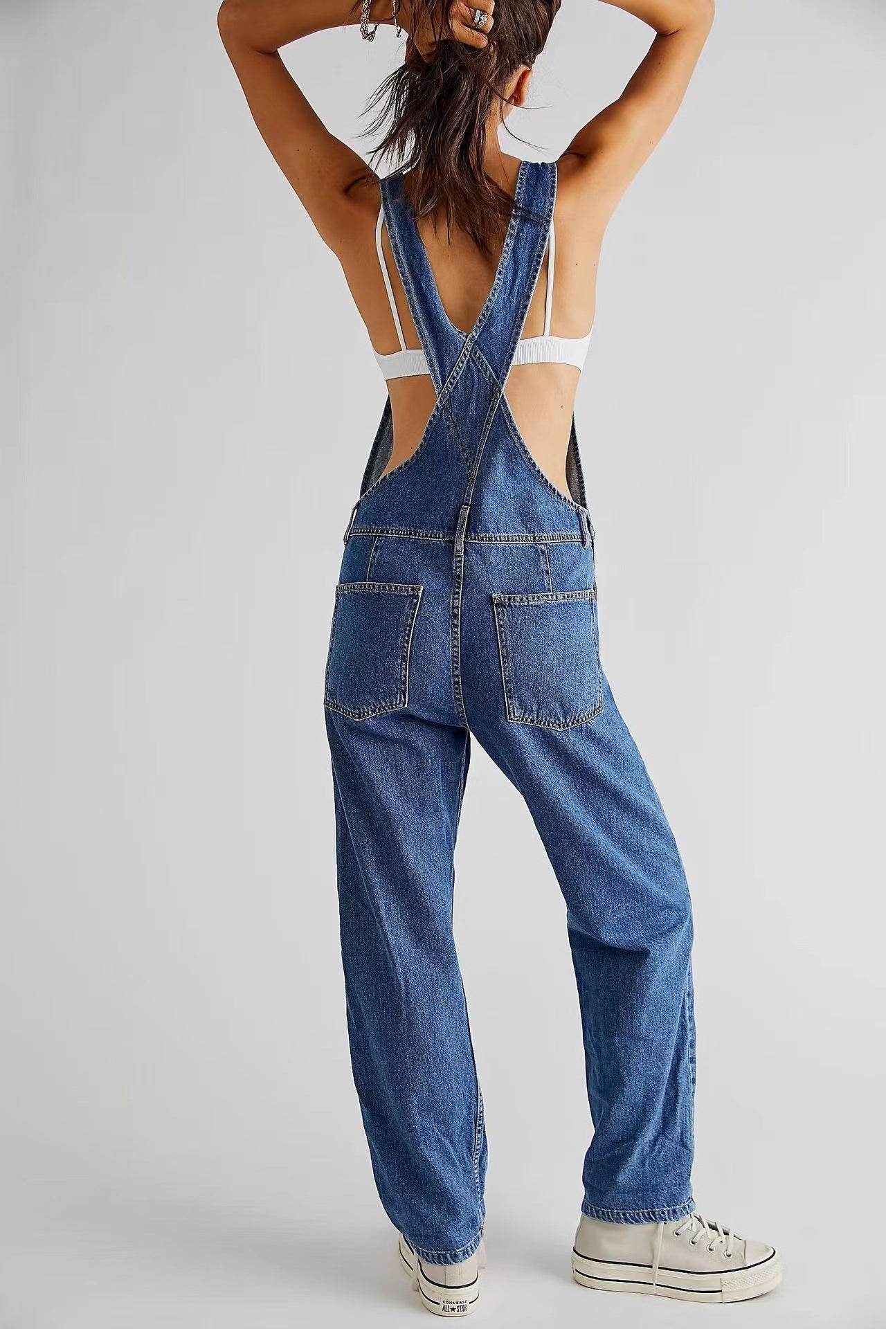 Women's Loose Fitting Denim Strap Pants | Streetwear Style | Fitzze eprolo