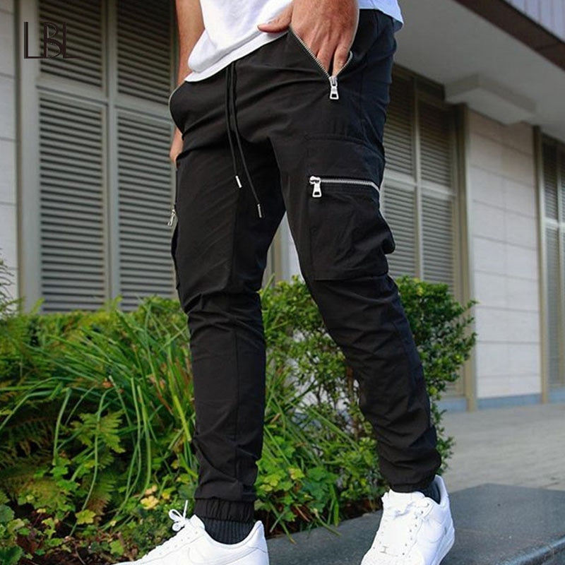 Men’s Slim Fit Jogger Sweatpants – Multi-Pocket Zipper Track Pants for Casual & Workout Wear eprolo