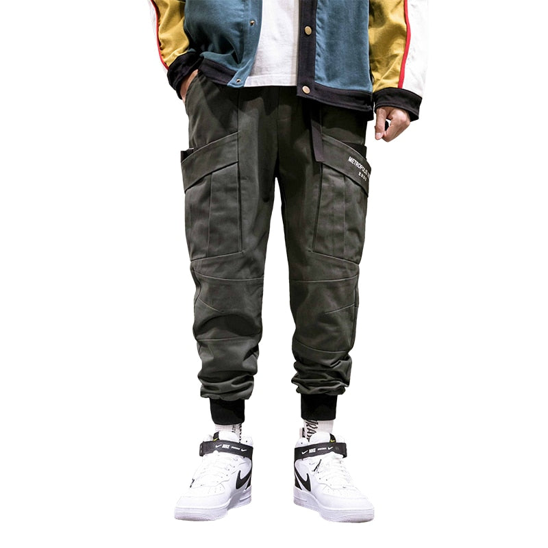 Single Road Mens Cargo Pants Urban Hip Hop Joggers Men Techwear Male Harajuku Streetwear Harem Casual Pants Trousers For Men - FITzzE