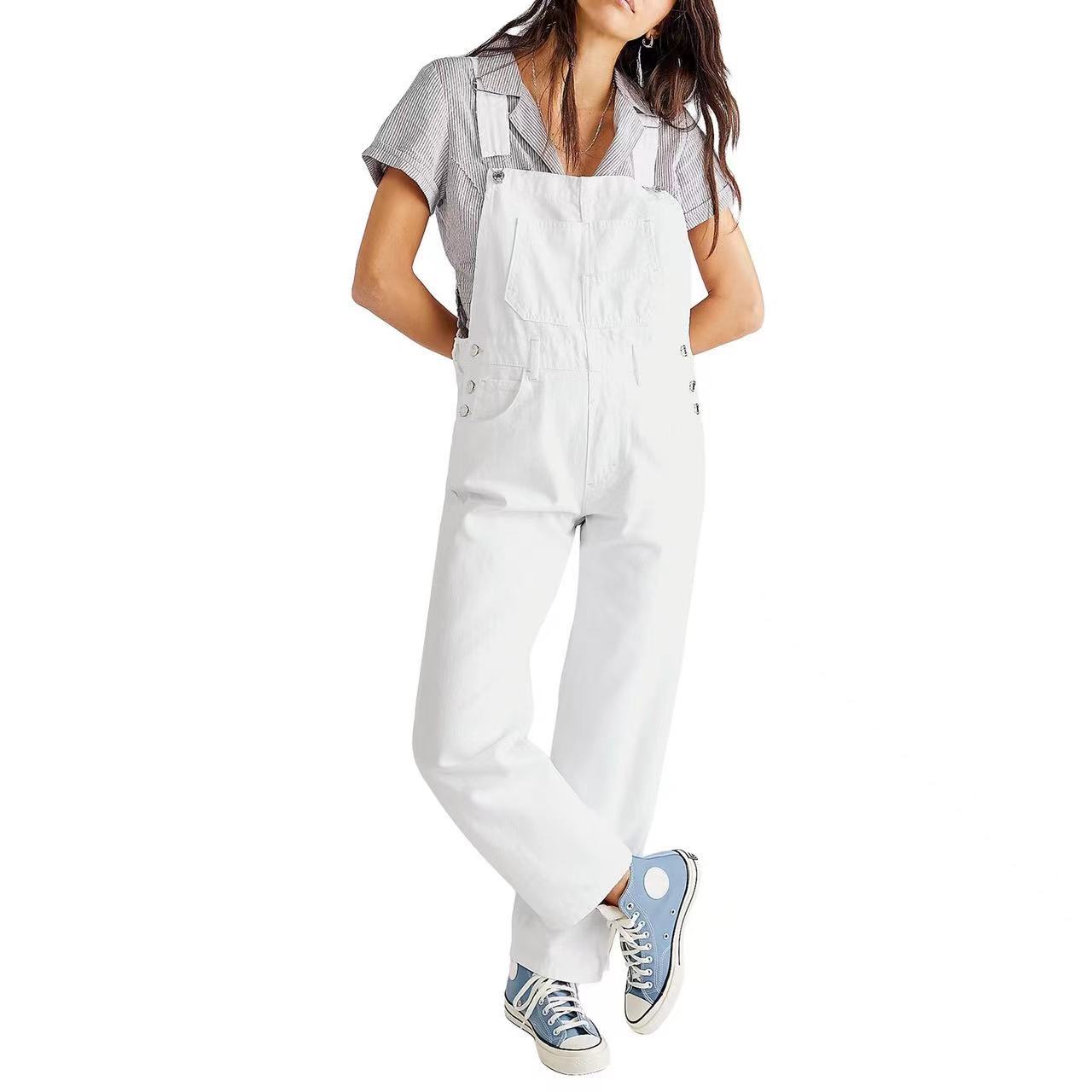Women's Loose Fitting Denim Strap Pants | Streetwear Style | Fitzze eprolo