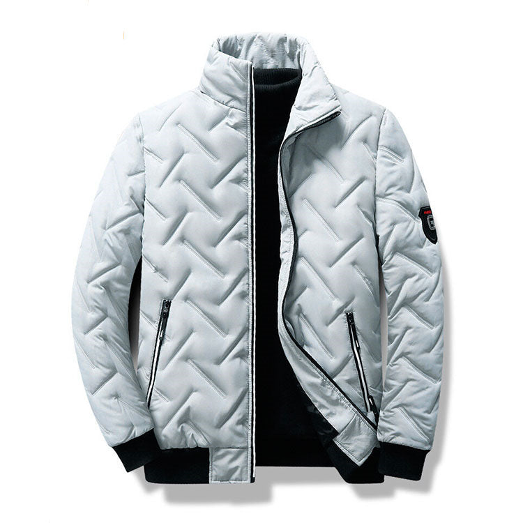 Men’s Autumn/Winter Cotton Jacket – Korean Trend Short Stand Collar Lightweight Outerwear eprolo