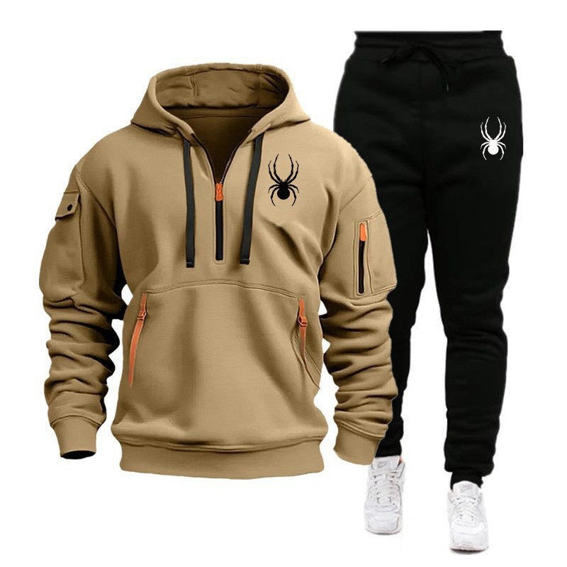 European & American Men’s Printed Sports Hoodie Set – Casual Hooded Suit by Fitzze Brand eprolo