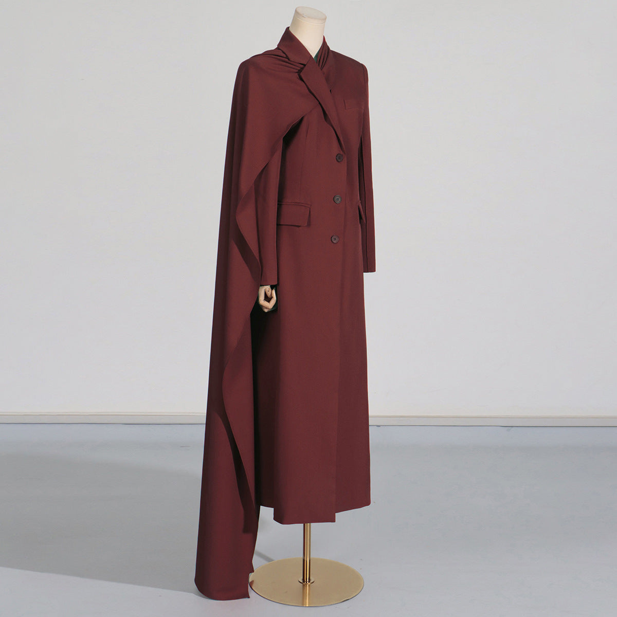Autumn Elegant Slim Fit Lapel Windbreaker – Long Solid Color Casual Coat for Women eprolo