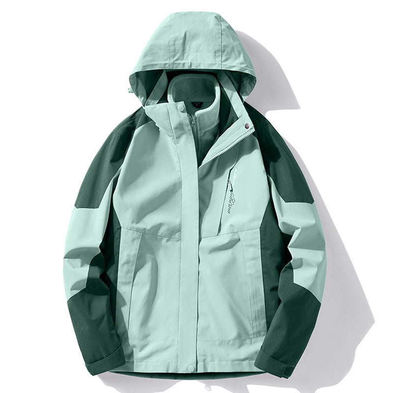 Autumn and winter hooded outdoor assault suit, couple's three in one assault suit, mountain climbing suit, windproof and waterproof assault suit - FITzzE