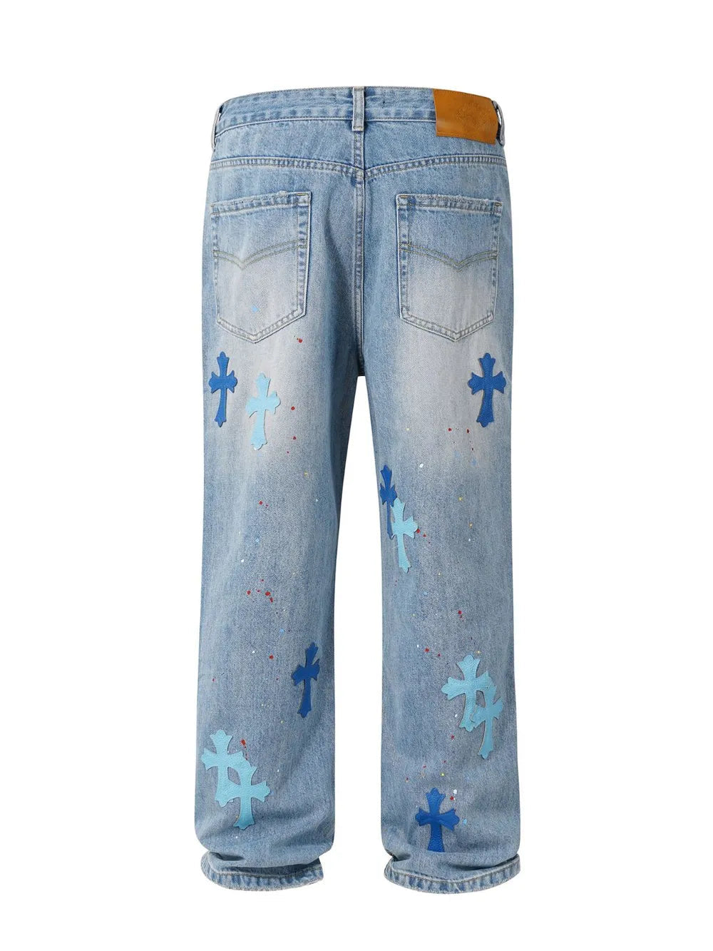 Men’s Cross Wide Straight Jeans – Trendy Loose-Fit Denim for a Modern Streetwear Look eprolo