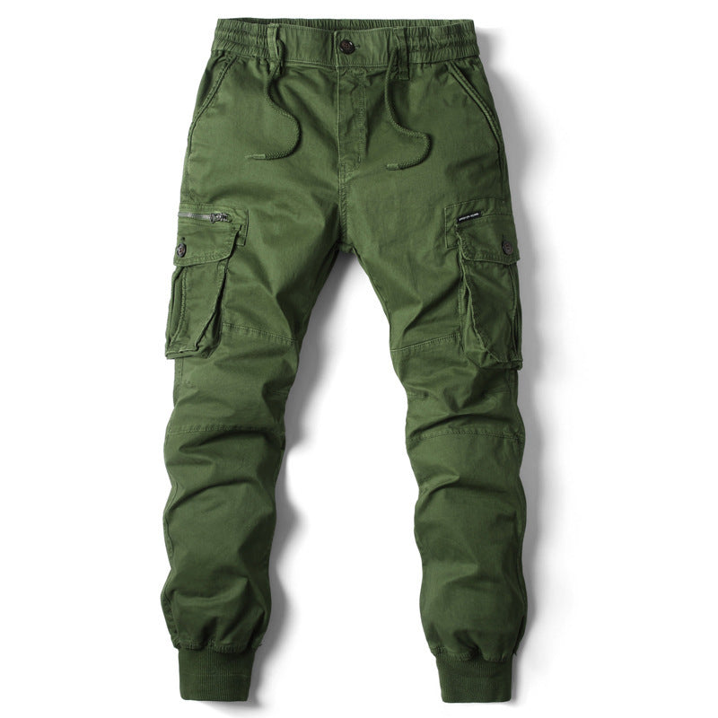 Elastic Cuff Pants Men's Plus Size Long Trousers Casual Workwear Loose Fit Pants for Men - FITzzE