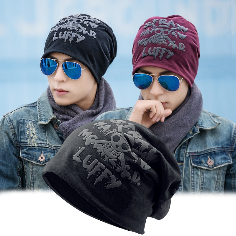 Autumn and Winter Hip Hop Hip Hop Hip Hop Hop Pullover Headcap Haizhu King foam Printed Knit Hat for Men and Women - FITzzE