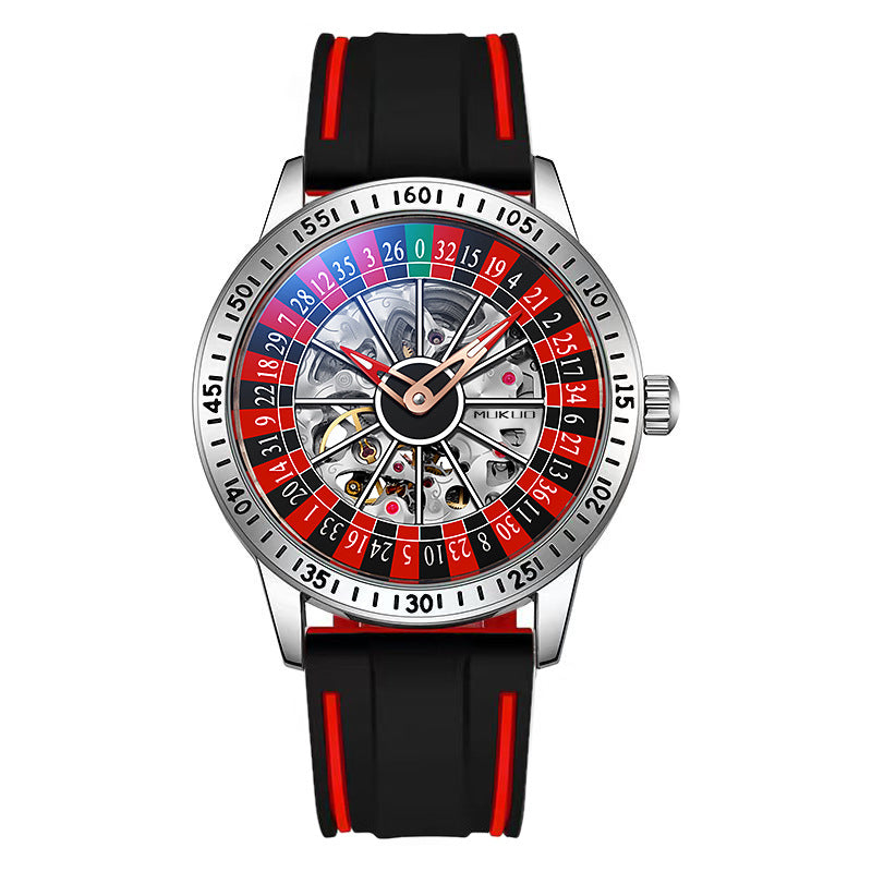 Authentic Export Wooden Wide Gamble Plate Men's Fully Automatic Mechanical Watch Waterproof Luminous Fashion Trendy Wristwatch - FITzzE