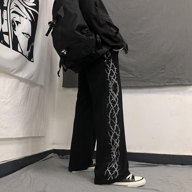 Retro Genjuku Butterfly Print Pants – Loose Casual Wide-Leg Trousers for a Slim & Stylish Look eprolo