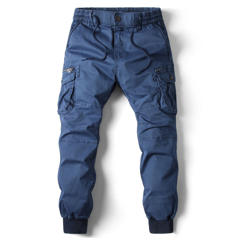 Elastic Cuff Pants Men's Plus Size Long Trousers Casual Workwear Loose Fit Pants for Men - FITzzE