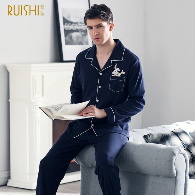 J&Q Arrival pajamas couple cotton pajama set men and women matching pajamas night suit mall high quality top brand sleepwear - FITzzE