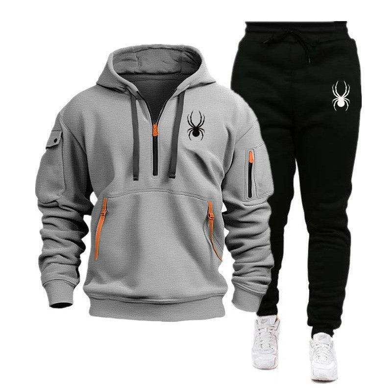 European & American Men’s Printed Sports Hoodie Set – Casual Hooded Suit by Fitzze Brand eprolo