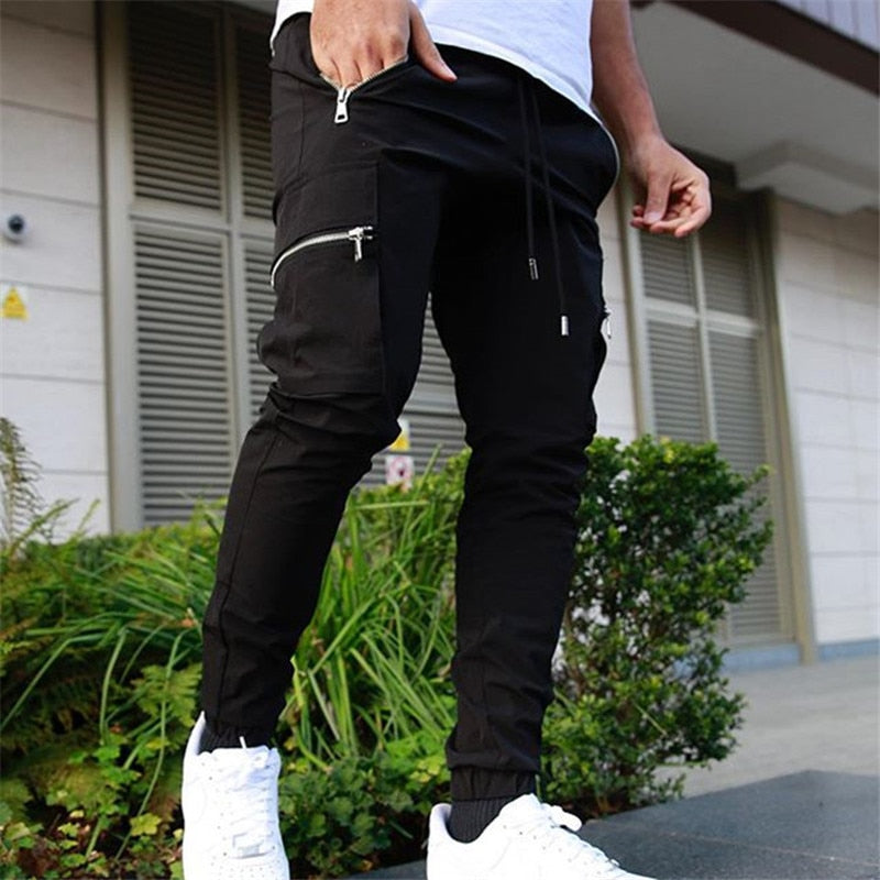 Men’s Slim Fit Jogger Sweatpants – Multi-Pocket Zipper Track Pants for Casual & Workout Wear eprolo