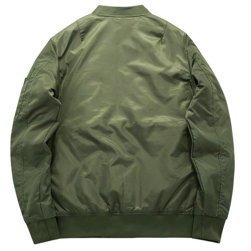 Men's autumn and winter new item plus plus size fat guy sports casual cotton jacket Air Force One MA1 pilot - FITzzE