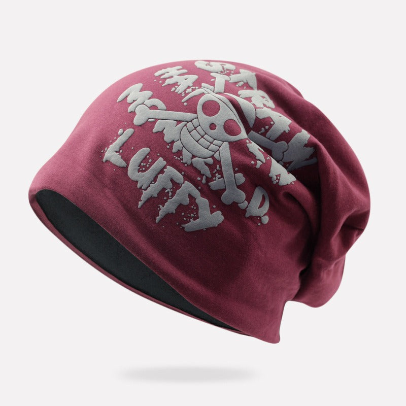 Autumn and Winter Hip Hop Hip Hop Hip Hop Hop Pullover Headcap Haizhu King foam Printed Knit Hat for Men and Women - FITzzE
