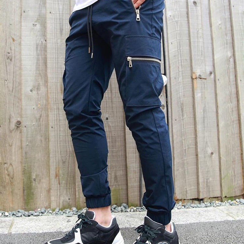 Men’s Slim Fit Jogger Sweatpants – Multi-Pocket Zipper Track Pants for Casual & Workout Wear eprolo
