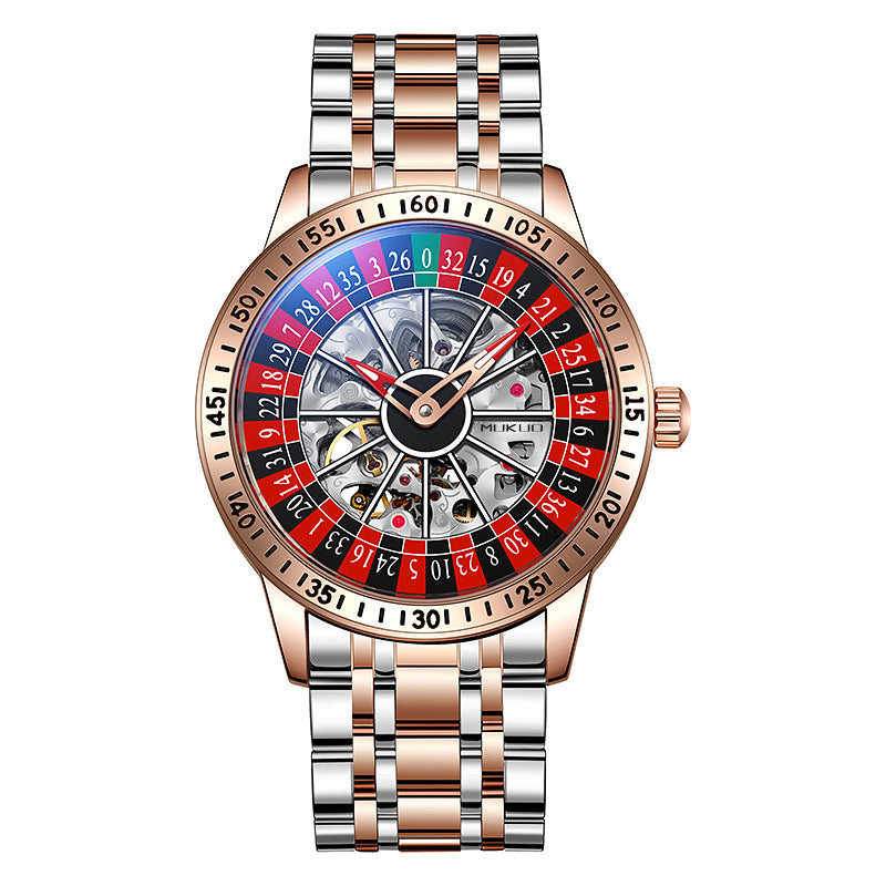 Authentic Export Wooden Wide Gamble Plate Men's Fully Automatic Mechanical Watch Waterproof Luminous Fashion Trendy Wristwatch - FITzzE