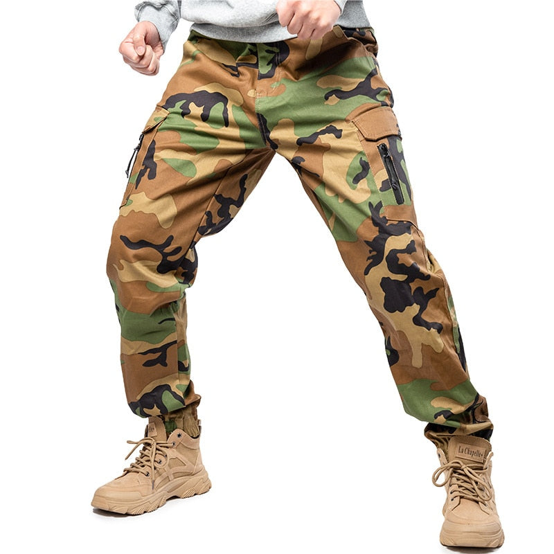 Mege Brand Men Fashion Streetwear Casual Camouflage Jogger Pants Tactical Military Trousers Men Cargo Pants - FITzzE