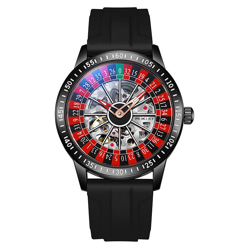 Authentic Export Wooden Wide Gamble Plate Men's Fully Automatic Mechanical Watch Waterproof Luminous Fashion Trendy Wristwatch - FITzzE