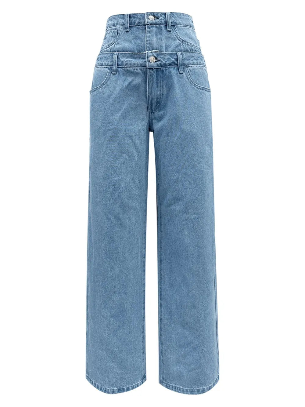Autumn & Winter Double Waisted Wide Leg Pants – Elegant High-Waist Straight Trousers for Women - FITzzE