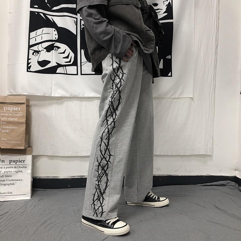 Retro Genjuku Butterfly Print Pants – Loose Casual Wide-Leg Trousers for a Slim & Stylish Look eprolo