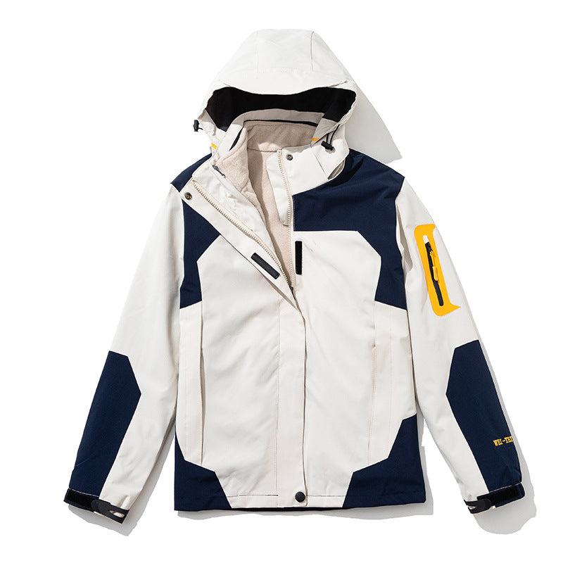 Stormtrooper outdoor three in one detachable autumn and winter fleece warm hiking suit windproof and breathable jacket - FITzzE