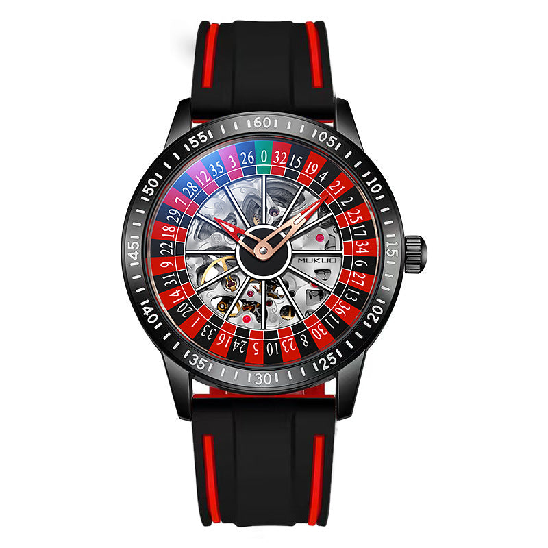 Authentic Export Wooden Wide Gamble Plate Men's Fully Automatic Mechanical Watch Waterproof Luminous Fashion Trendy Wristwatch - FITzzE