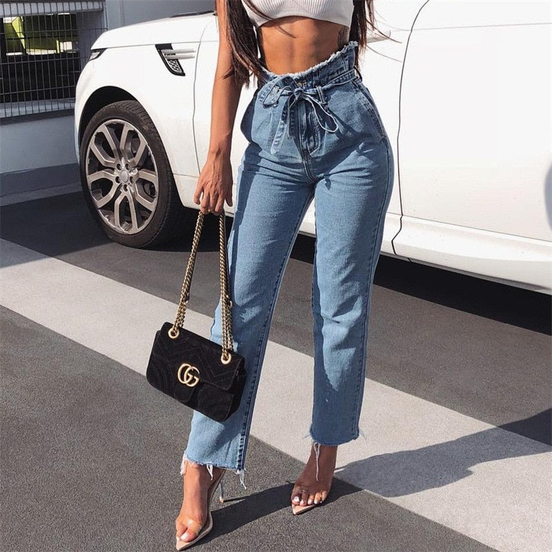 Women High Waist Jeans Sexy Jeans Harem Pants High Streetwear Stretch Pants Black Jeans Women - FITzzE