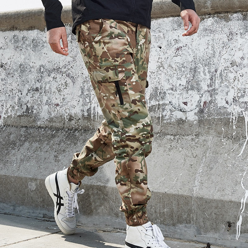 Mege Brand Men Fashion Streetwear Casual Camouflage Jogger Pants Tactical Military Trousers Men Cargo Pants - FITzzE