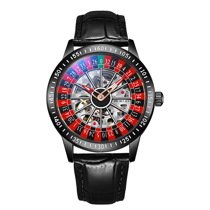Authentic Export Wooden Wide Gamble Plate Men's Fully Automatic Mechanical Watch Waterproof Luminous Fashion Trendy Wristwatch - FITzzE