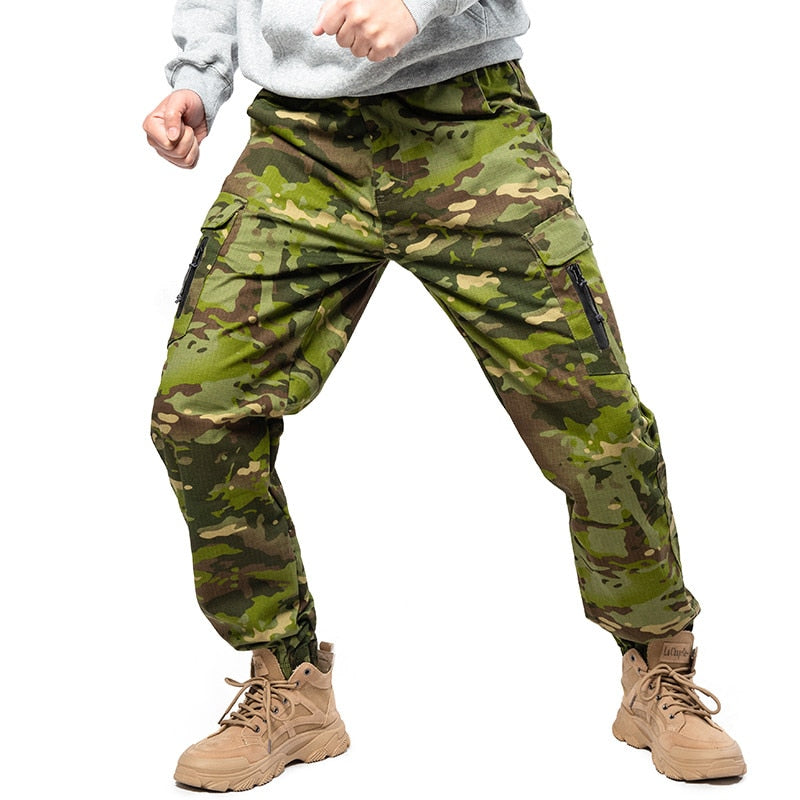 Mege Brand Men Fashion Streetwear Casual Camouflage Jogger Pants Tactical Military Trousers Men Cargo Pants - FITzzE