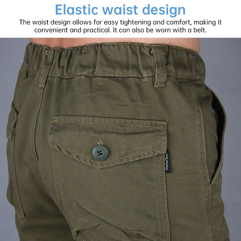 Men’s Cotton Cargo Overalls – Multi-Pocket Straight-Leg Baggy Trousers for Camping & Hiking eprolo