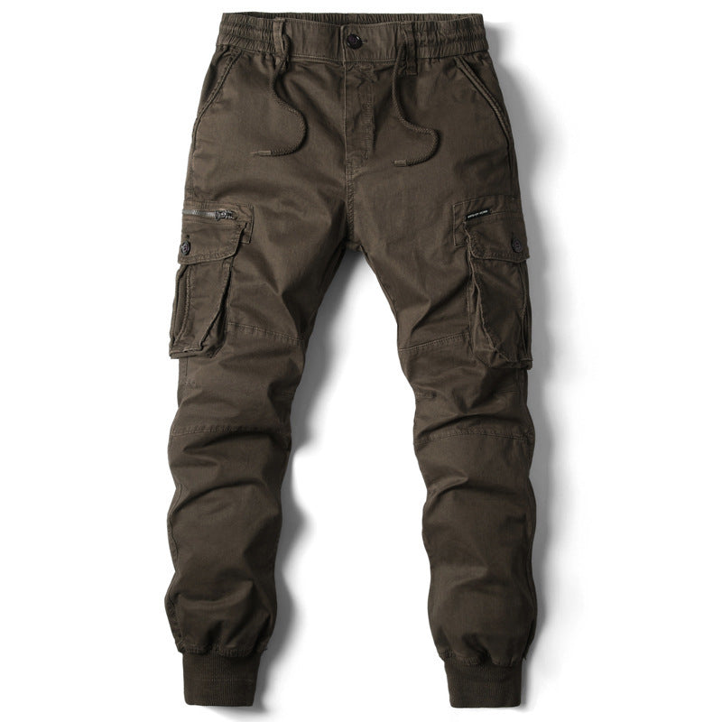 Elastic Cuff Pants Men's Plus Size Long Trousers Casual Workwear Loose Fit Pants for Men - FITzzE