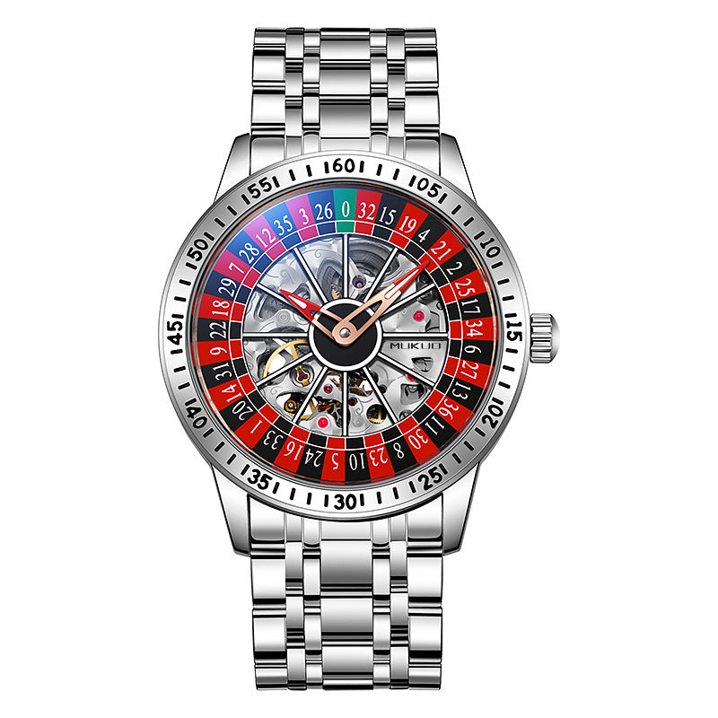 Authentic Export Wooden Wide Gamble Plate Men's Fully Automatic Mechanical Watch Waterproof Luminous Fashion Trendy Wristwatch - FITzzE