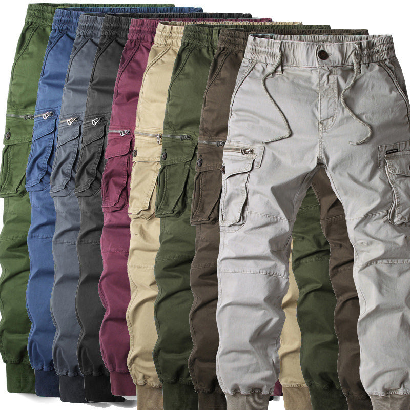 Elastic Cuff Pants Men's Plus Size Long Trousers Casual Workwear Loose Fit Pants for Men - FITzzE