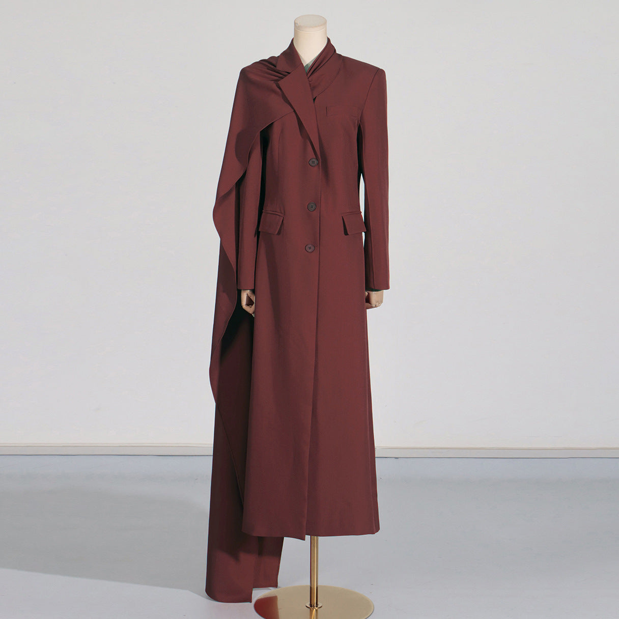 Autumn Elegant Slim Fit Lapel Windbreaker – Long Solid Color Casual Coat for Women eprolo