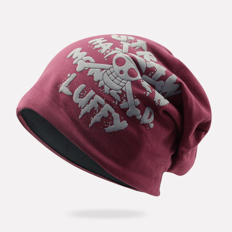 Autumn and Winter Hip Hop Hip Hop Hip Hop Hop Pullover Headcap Haizhu King foam Printed Knit Hat for Men and Women - FITzzE