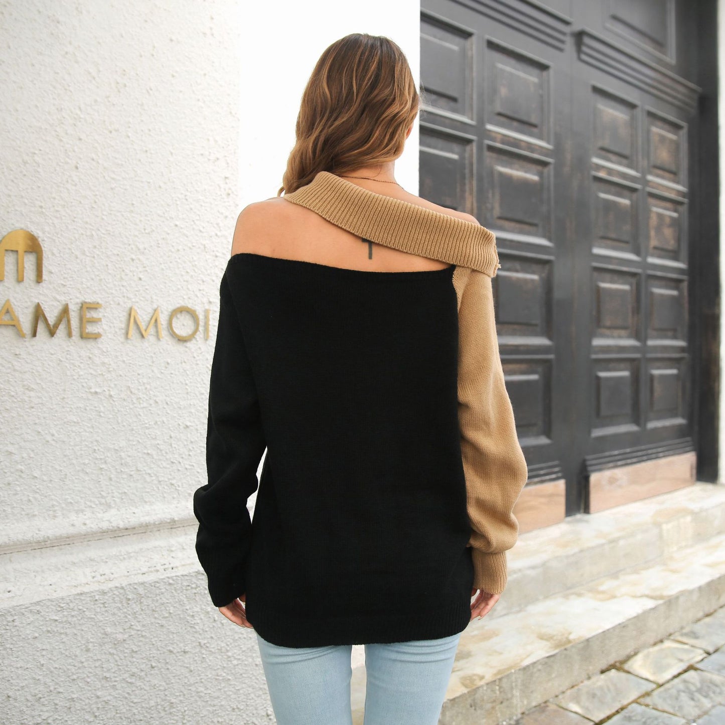 Design Sense Loose Knit Sweater -Stylish Autumn & Winter Long Sleeve Sweater for Women - FITzzE