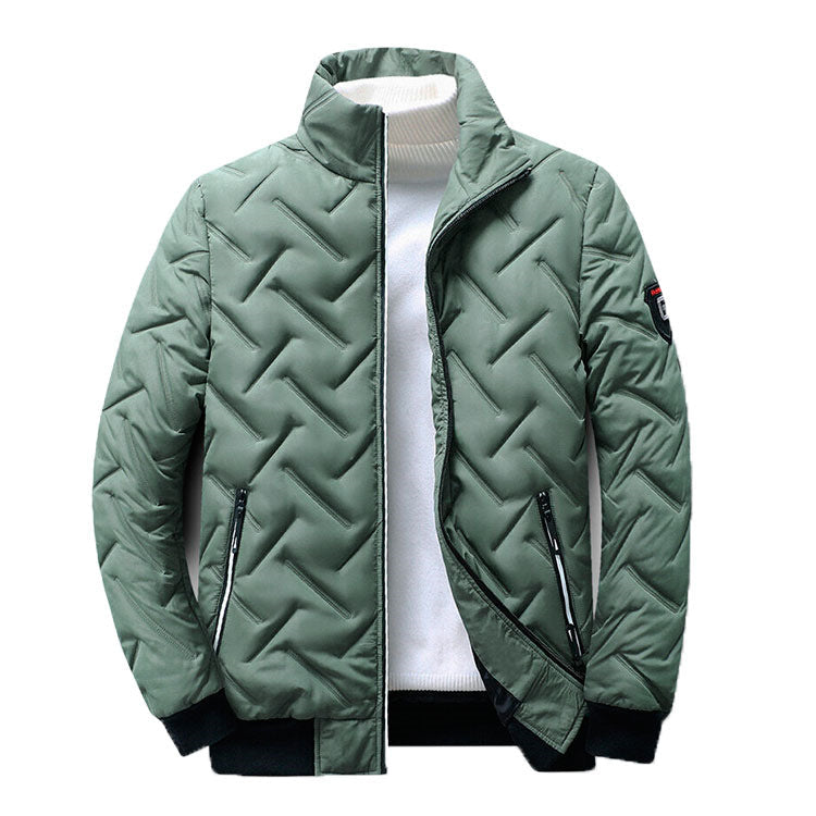 Men’s Autumn/Winter Cotton Jacket – Korean Trend Short Stand Collar Lightweight Outerwear eprolo