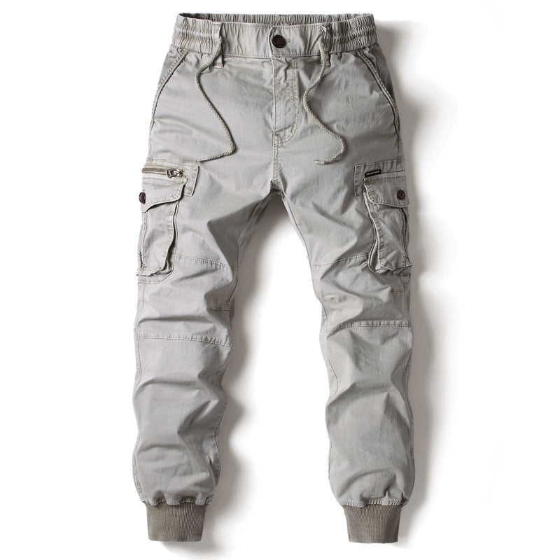 Elastic Cuff Pants Men's Plus Size Long Trousers Casual Workwear Loose Fit Pants for Men - FITzzE