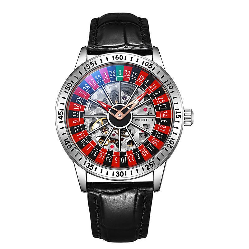 Authentic Export Wooden Wide Gamble Plate Men's Fully Automatic Mechanical Watch Waterproof Luminous Fashion Trendy Wristwatch - FITzzE