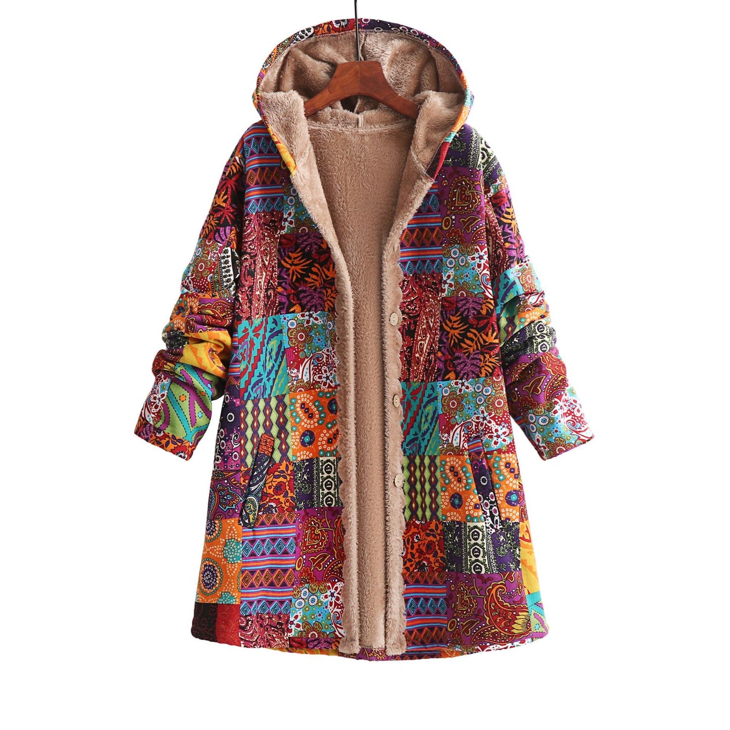 Fashionable Printed Fleece Hoodie Sweatshirt for Women | Fitzze eprolo