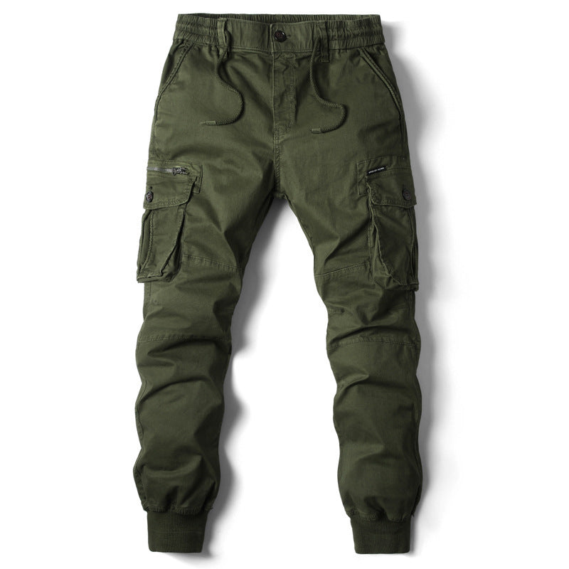 Elastic Cuff Pants Men's Plus Size Long Trousers Casual Workwear Loose Fit Pants for Men - FITzzE