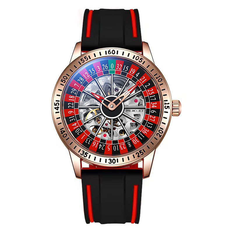 Authentic Export Wooden Wide Gamble Plate Men's Fully Automatic Mechanical Watch Waterproof Luminous Fashion Trendy Wristwatch - FITzzE