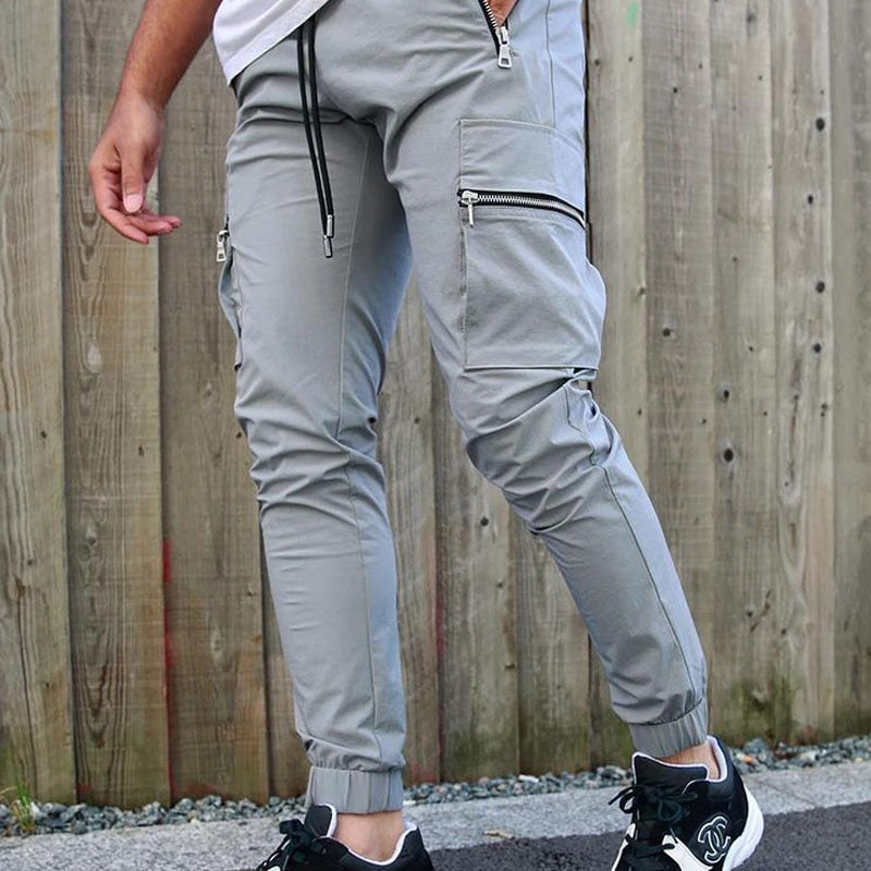 Men’s Slim Fit Jogger Sweatpants – Multi-Pocket Zipper Track Pants for Casual & Workout Wear eprolo