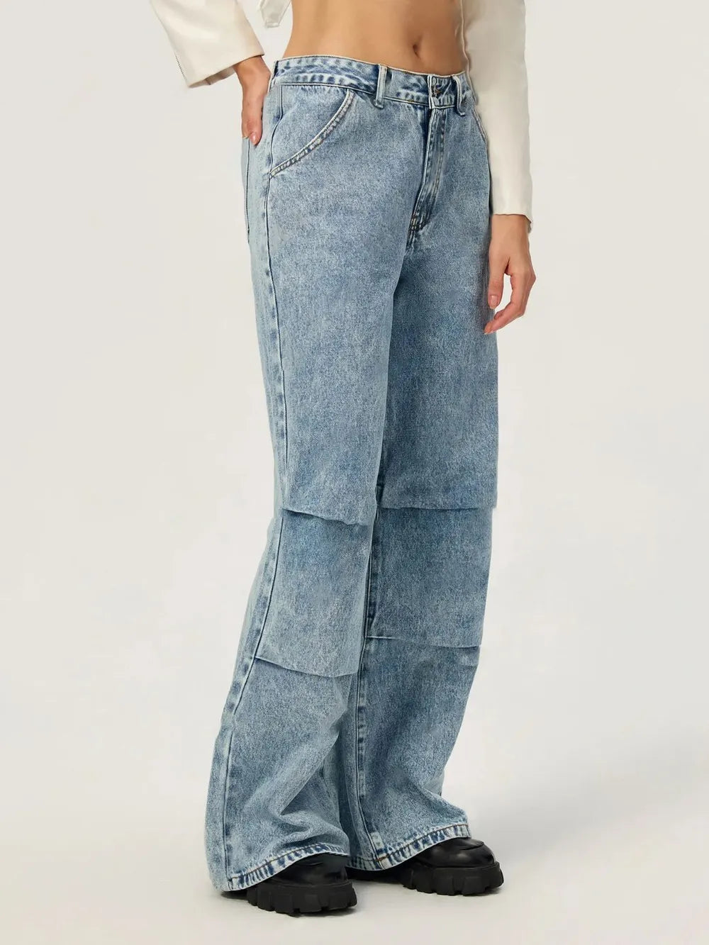 Wide Leg Jeans with Pockets | Fitzze eprolo