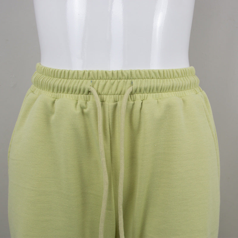 Autumn New High Waist Pants with Broken Holes Casual Loose Tight Waist Wide Leg Pants - FITzzE