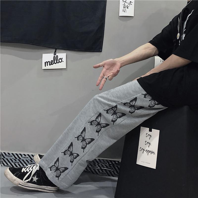 Retro Genjuku Butterfly Print Pants – Loose Casual Wide-Leg Trousers for a Slim & Stylish Look eprolo