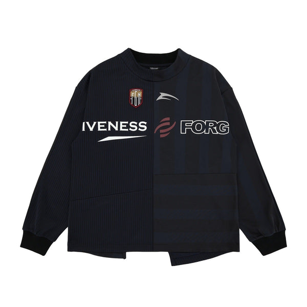 Autumn and Winter Football Jersey Spliced Crew Neck Long Sleeve T-Shirt for Men and Women - FITzzE